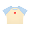 Ideal Apparel - Women’s Red Edition Colour Block Crop T-Shirt