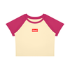 Ideal Apparel - Women’s Red Edition Colour Block Crop T-Shirt