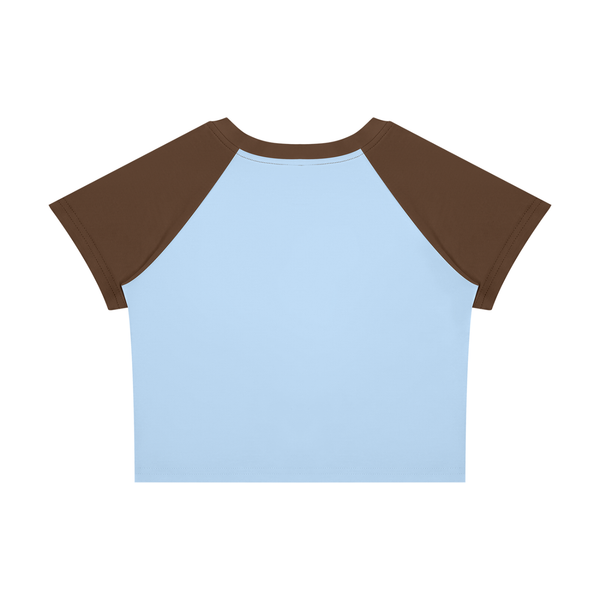 Ideal Apparel - Women’s Red Edition Colour Block Crop T-Shirt