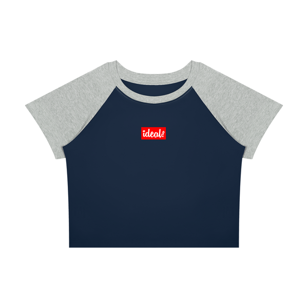 Ideal Apparel - Women’s Red Edition Colour Block Crop T-Shirt