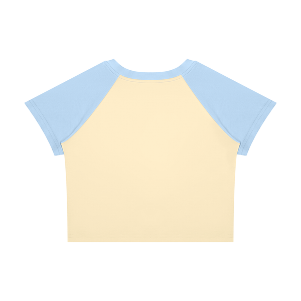 Ideal Apparel - Women’s Red Edition Colour Block Crop T-Shirt