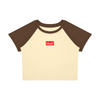 Ideal Apparel - Women’s Red Edition Colour Block Crop T-Shirt