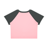 Ideal Apparel - Women’s Red Edition Colour Block Crop T-Shirt