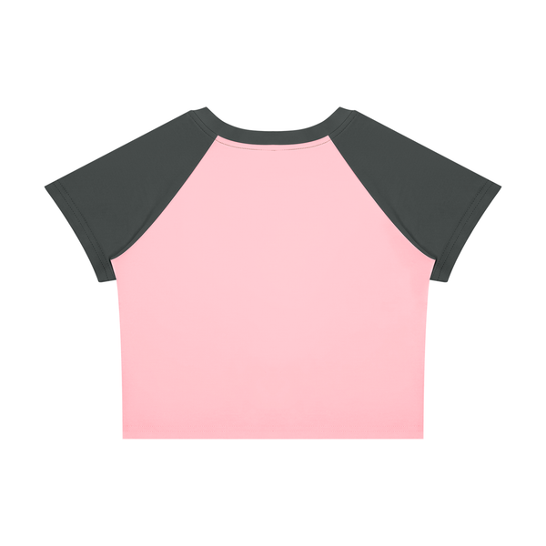 Ideal Apparel - Women’s Red Edition Colour Block Crop T-Shirt