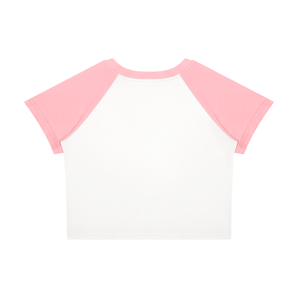 Ideal Apparel - Women’s Red Edition Colour Block Crop T-Shirt