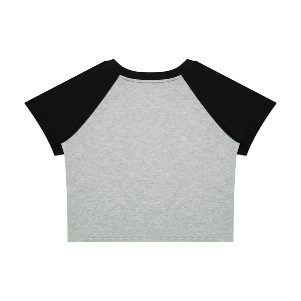 Ideal Apparel - Women’s Red Edition Colour Block Crop T-Shirt