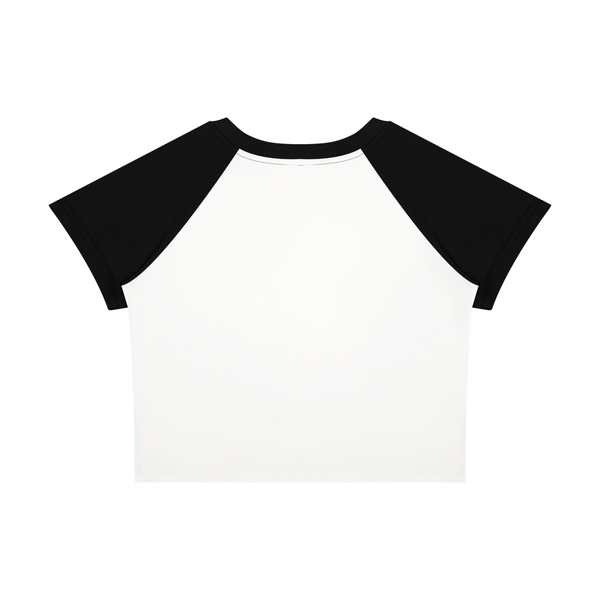 Ideal Apparel - Women’s Red Edition Colour Block Crop T-Shirt