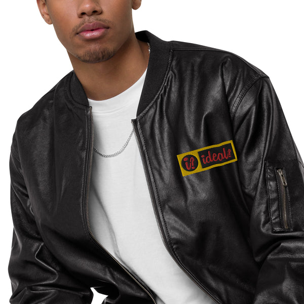 Ideal Apparel - OG Logo Ltd Edition Unisex Leather Bomber Jacket