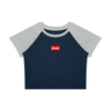 Ideal Apparel - Women’s Red Edition Colour Block Crop T-Shirt
