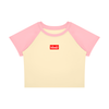 Ideal Apparel - Women’s Red Edition Colour Block Crop T-Shirt